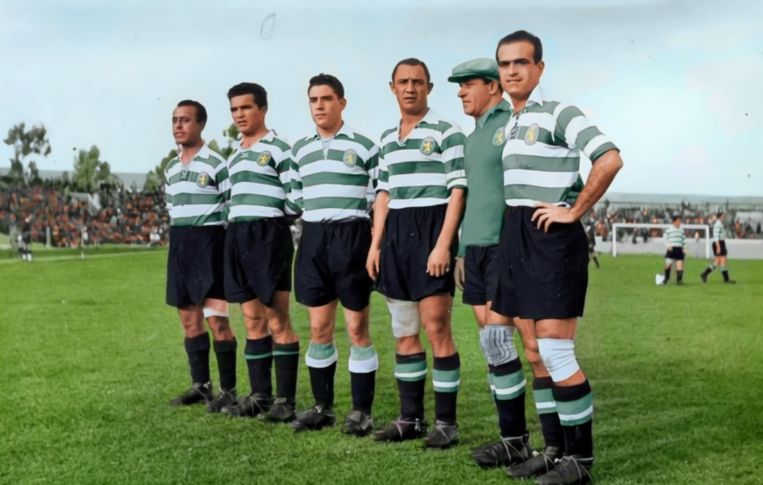 Primera equipación de Sporting de Portugal 1949-50