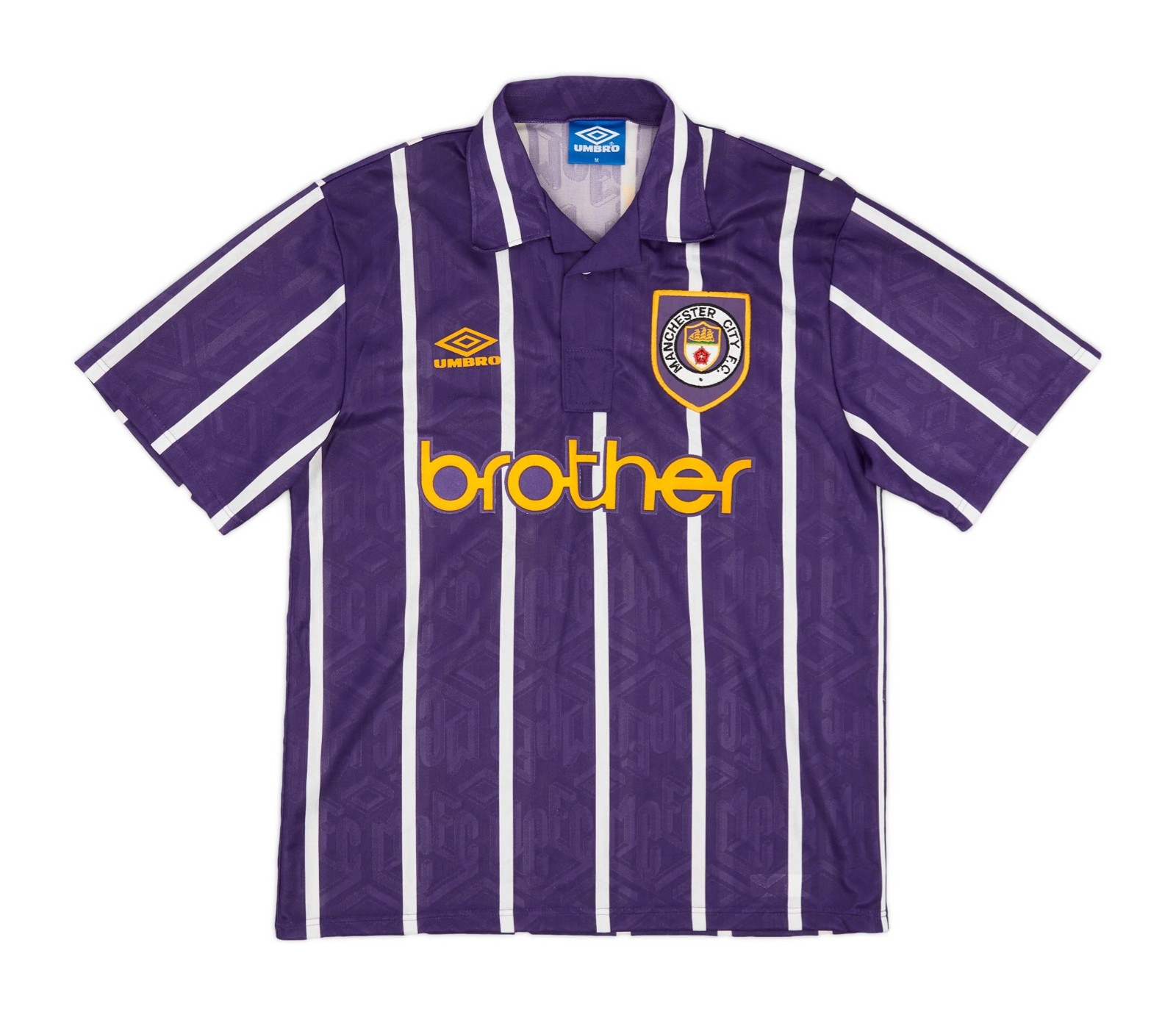 Segunda equipación de Man City 92-93