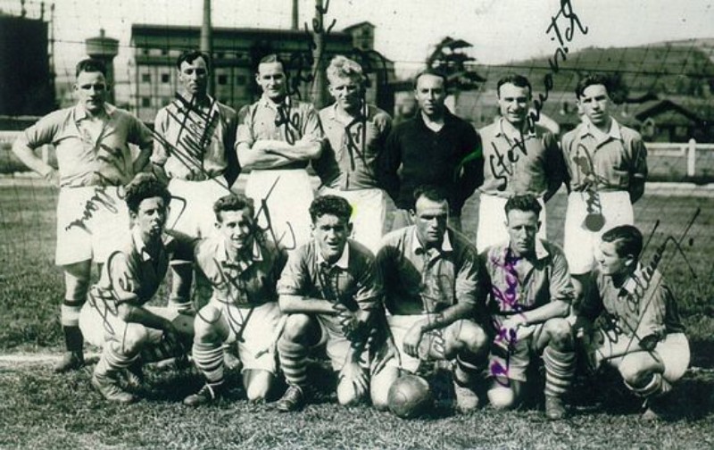 Primera equipación de Saint-Étienne 1933-34