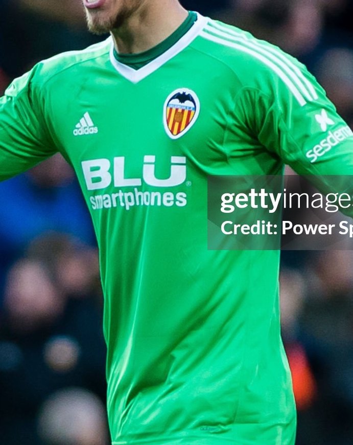 Equipación de portero de Valencia 17-18