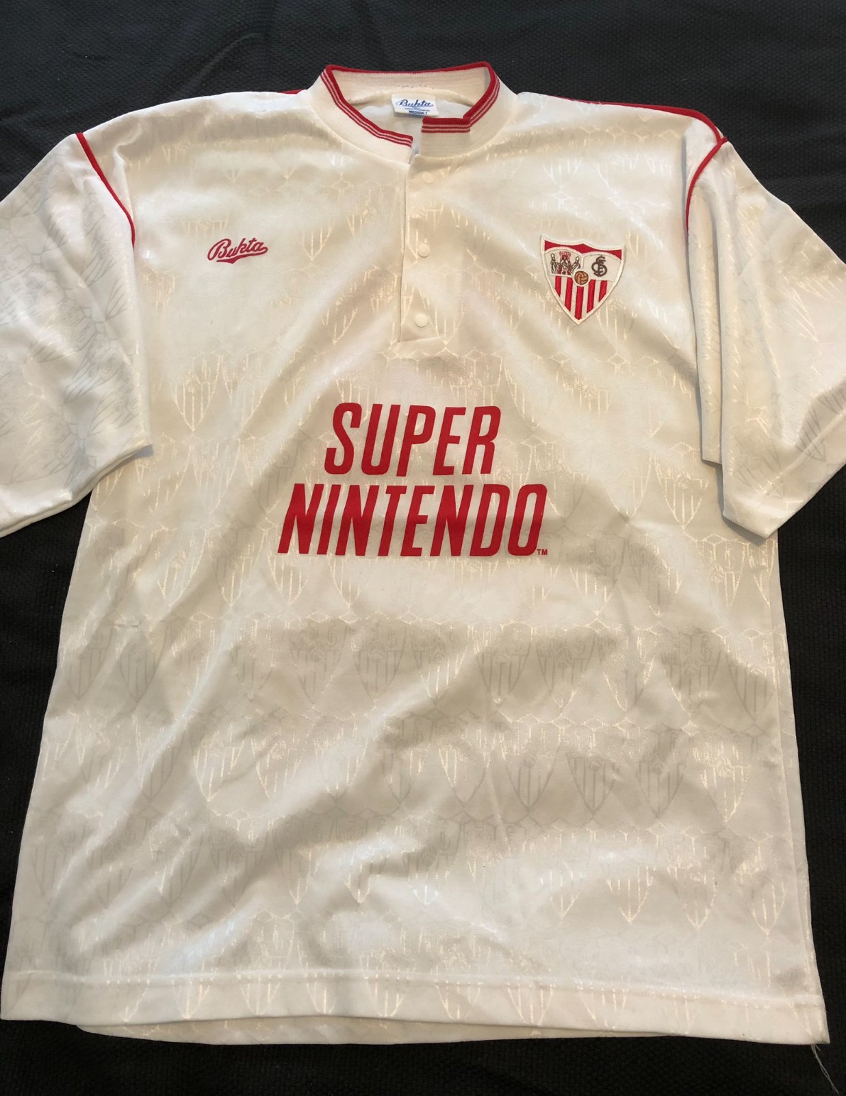 Primera equipación de Sevilla FC 91-92