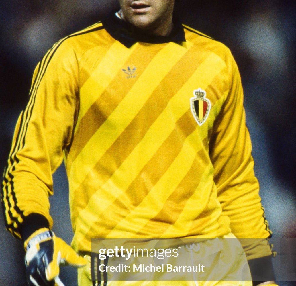 Equipación de portero de Bélgica 1984