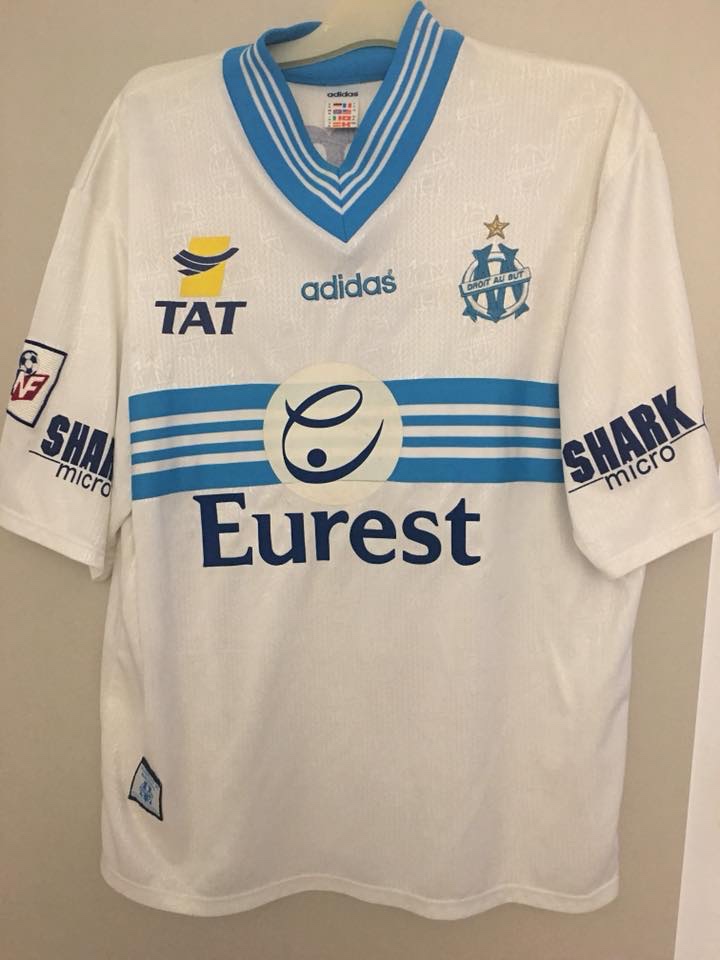 Primera equipación de Olympique de Marsella 96-97