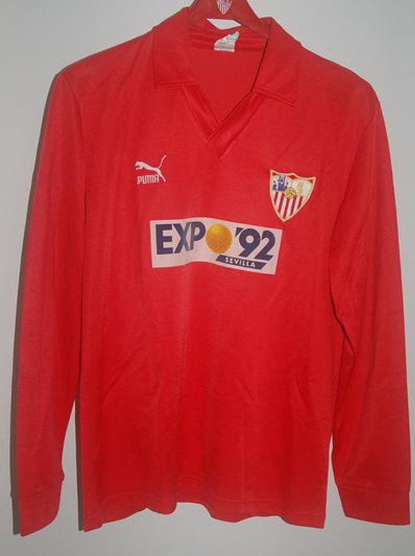 Segunda equipación de Sevilla FC 89-90