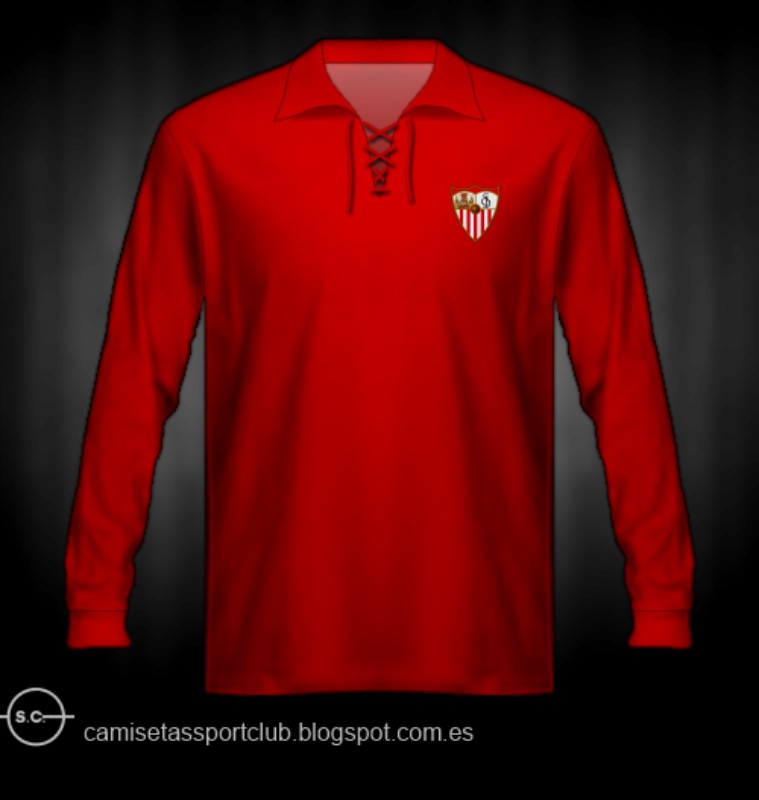 Segunda equipación de Sevilla FC 54-55