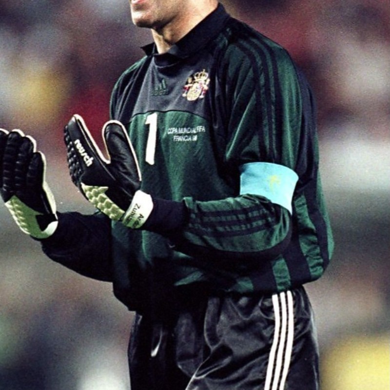 Equipación de portero de España 1998
