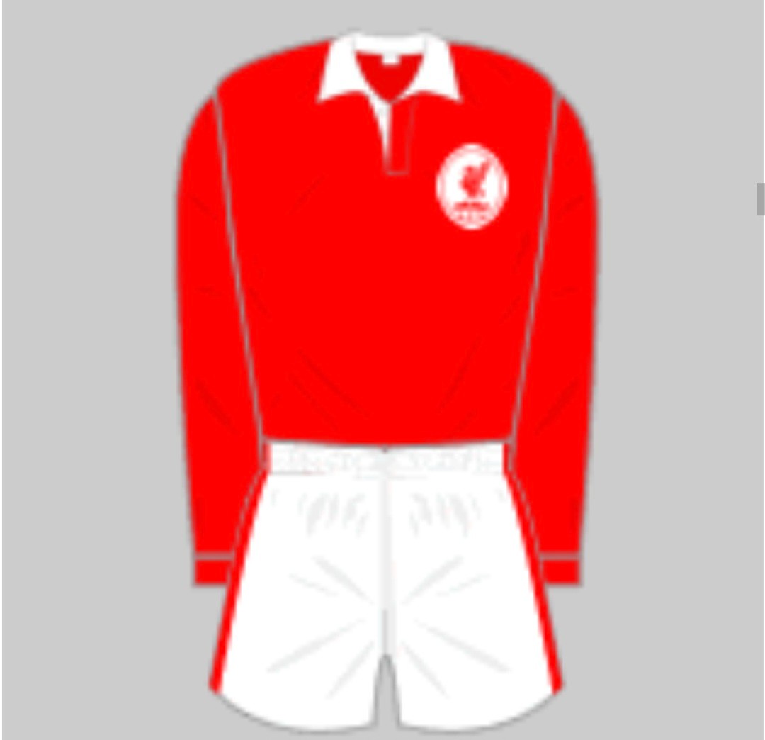Primera equipación de LiverpoolFC 57-58
