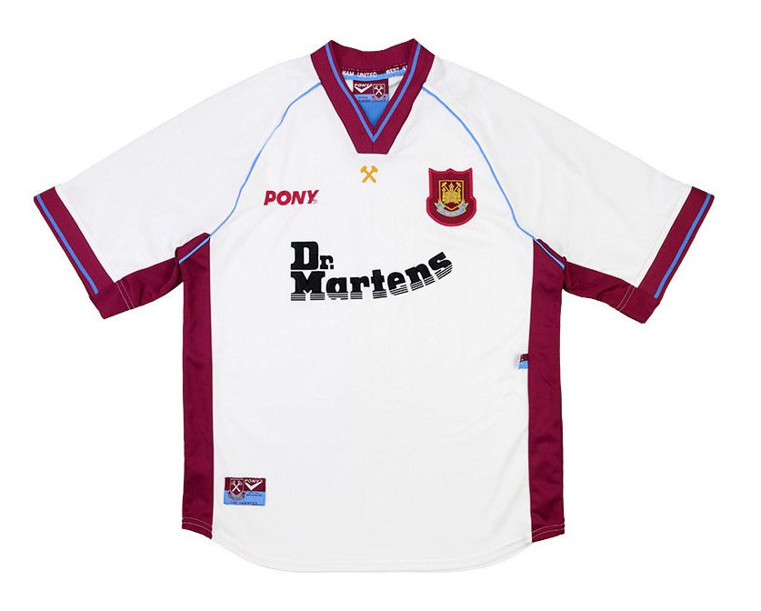 Segunda equipación de West Ham United 98-99