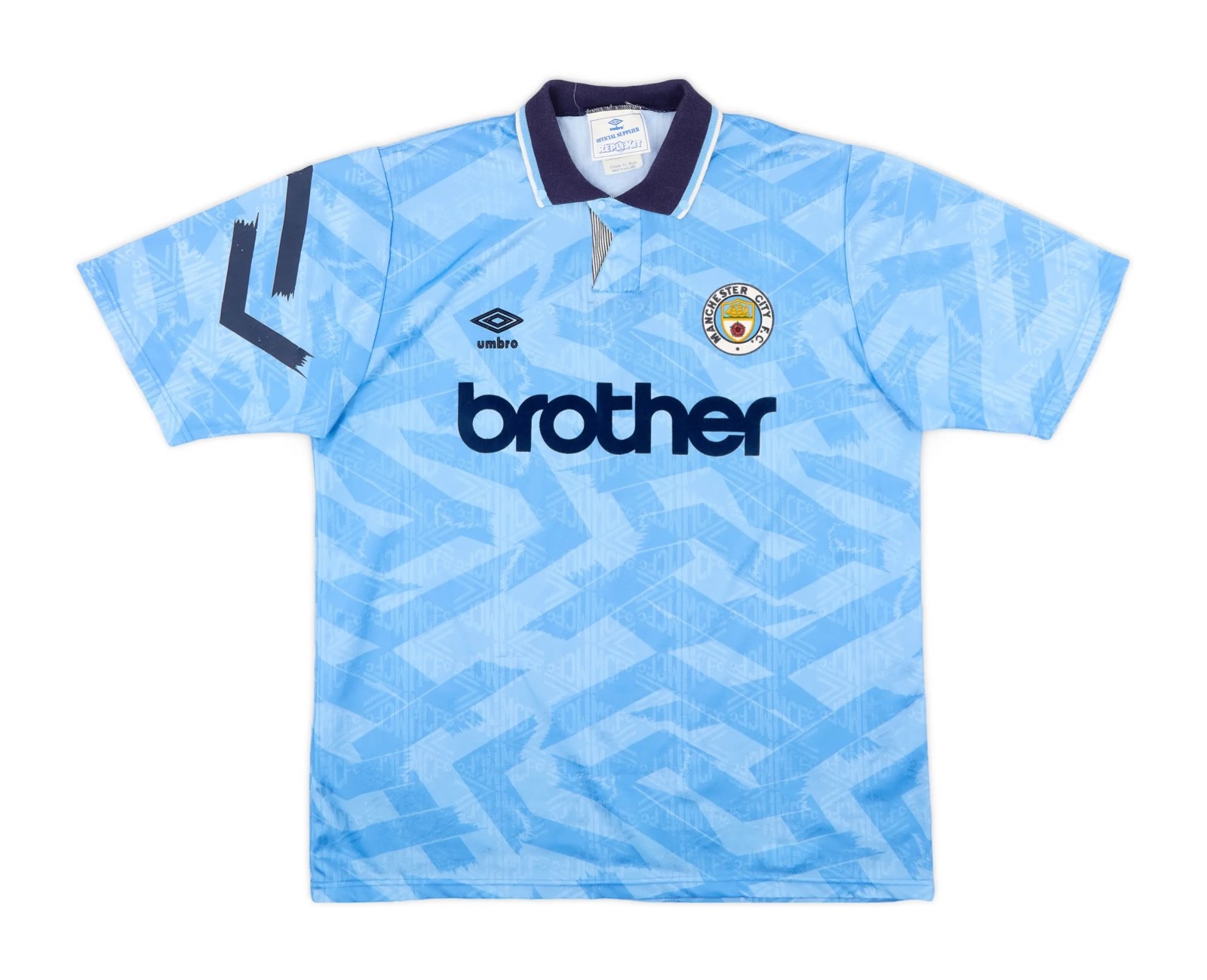 Primera equipación de Man City 92-93