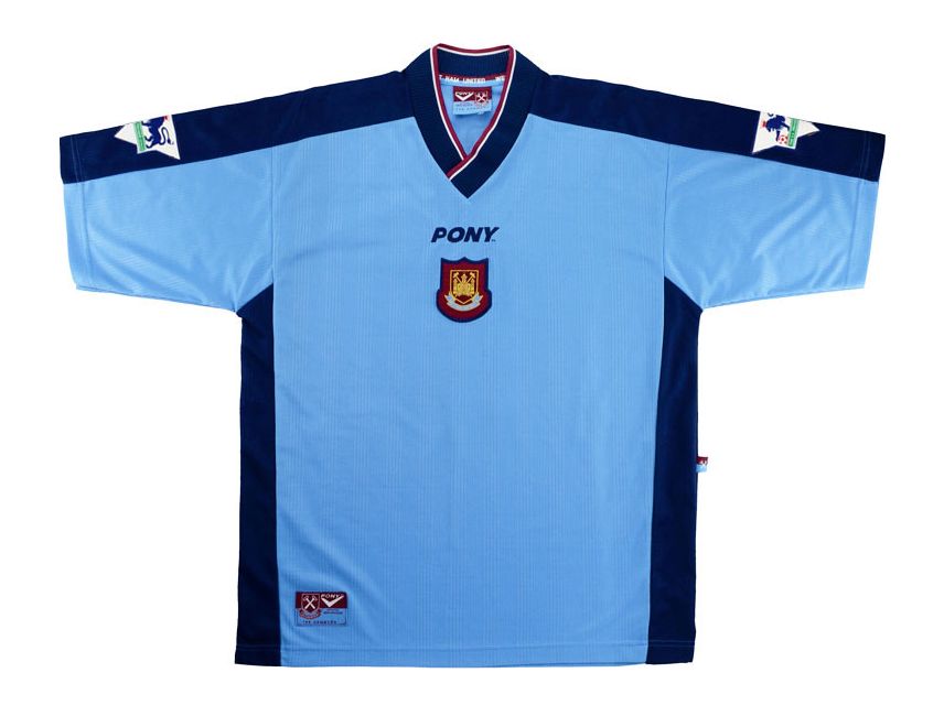 Segunda equipación de West Ham United 97-98