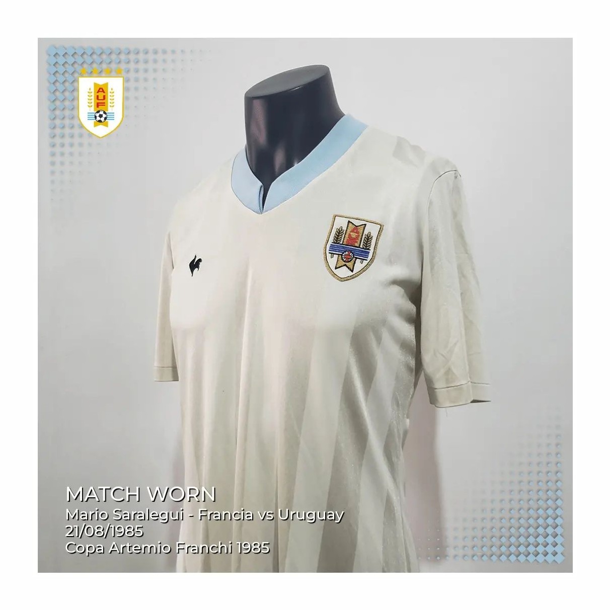 Segunda equipación de Uruguay 1985