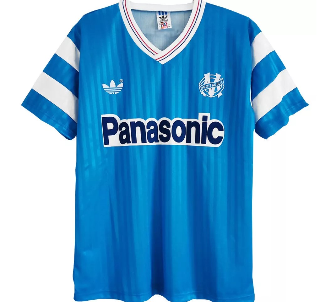 Segunda equipación de Olympique de Marsella 90-91