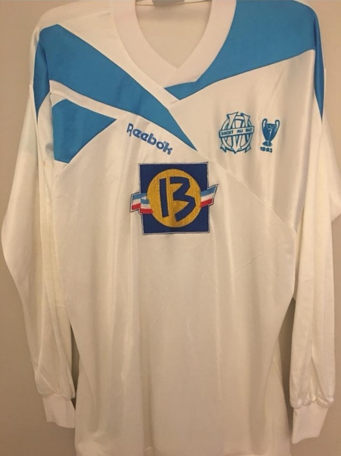 Primera equipación de Olympique de Marsella 94-95