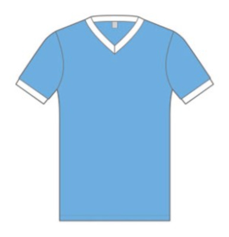 Primera equipación de Man City 55-56