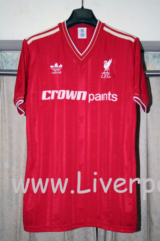 Primera equipación de LiverpoolFC 85-86