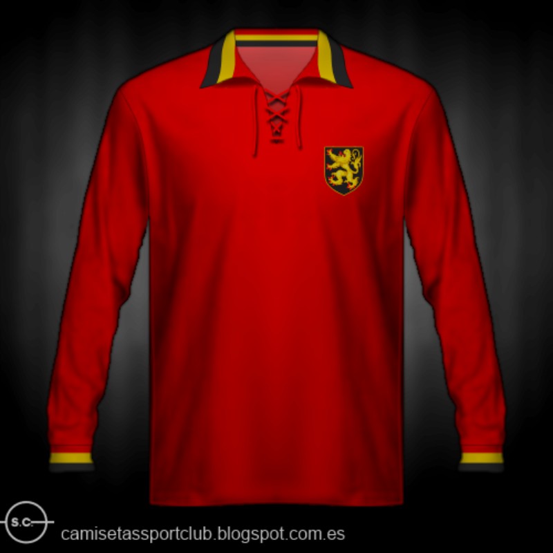 Primera equipación de Bélgica 1954