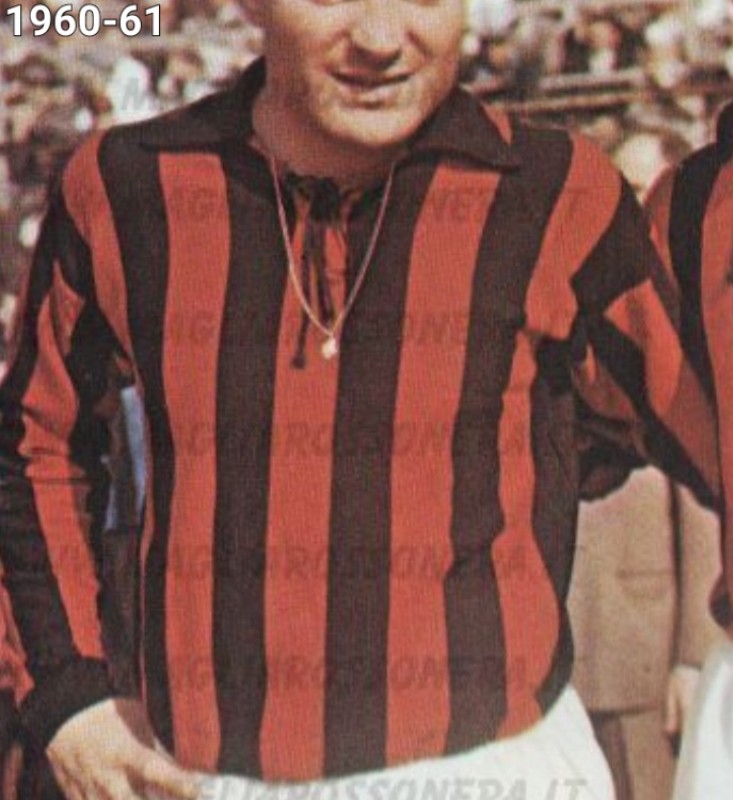 Primera equipación de Milan 60-61