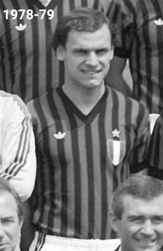 Primera equipación de Milan 78-79