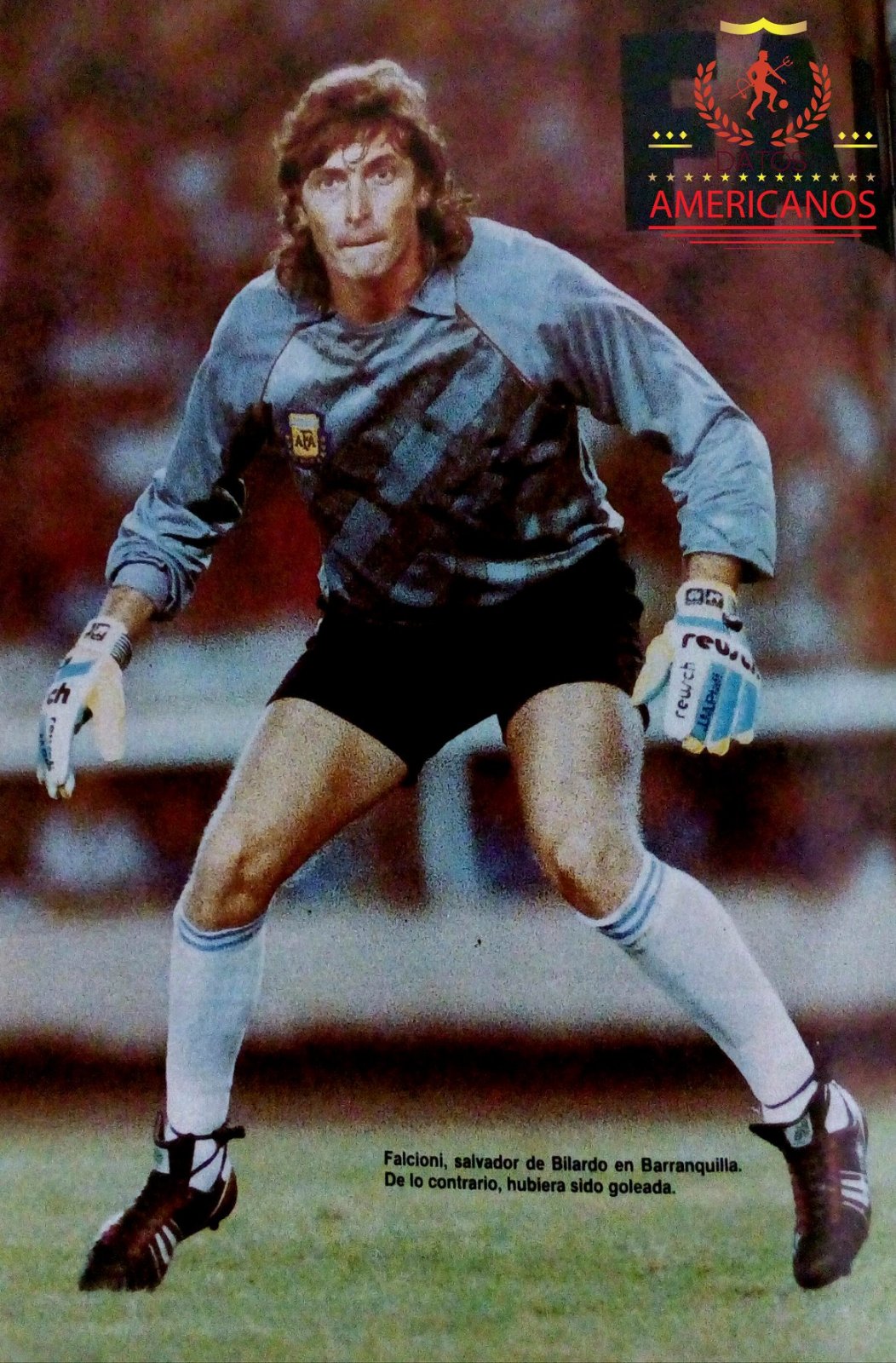 Equipación de portero de Argentina 1989