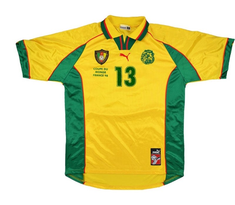 Segunda equipación de Camerún 1998