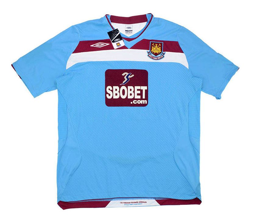 Segunda equipación de West Ham United 08-09