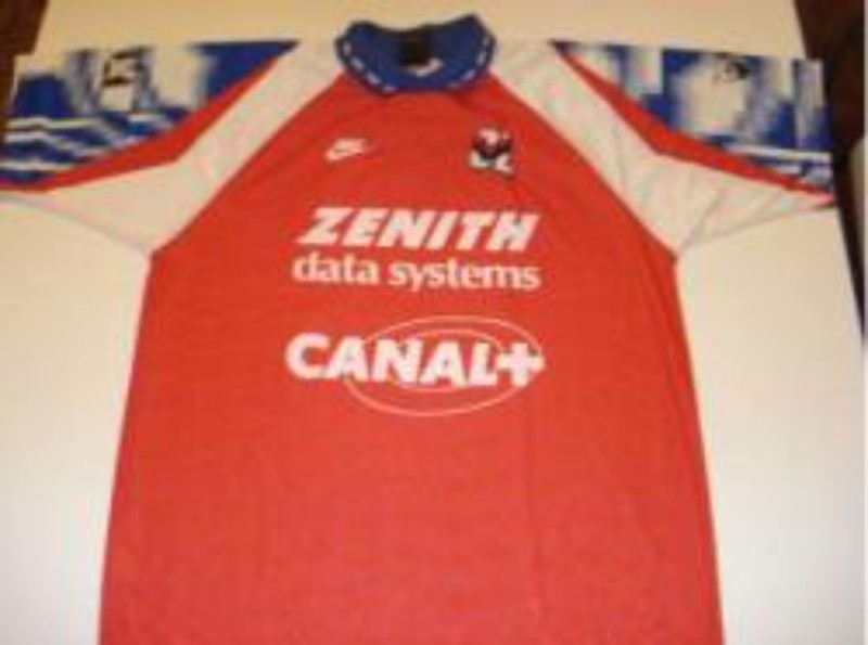 Segunda equipación de Olympique de Lyon 92-93