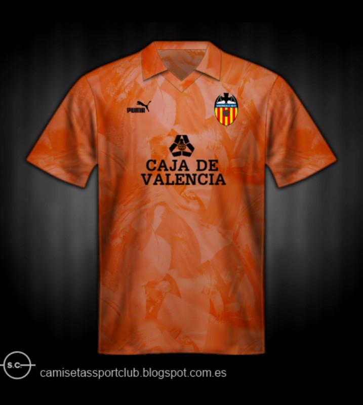 Tercera equipación de Valencia 90-91