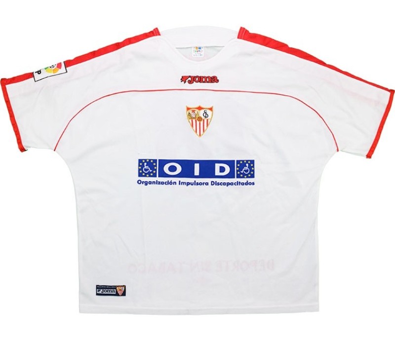 Primera equipación de Sevilla FC 02-03