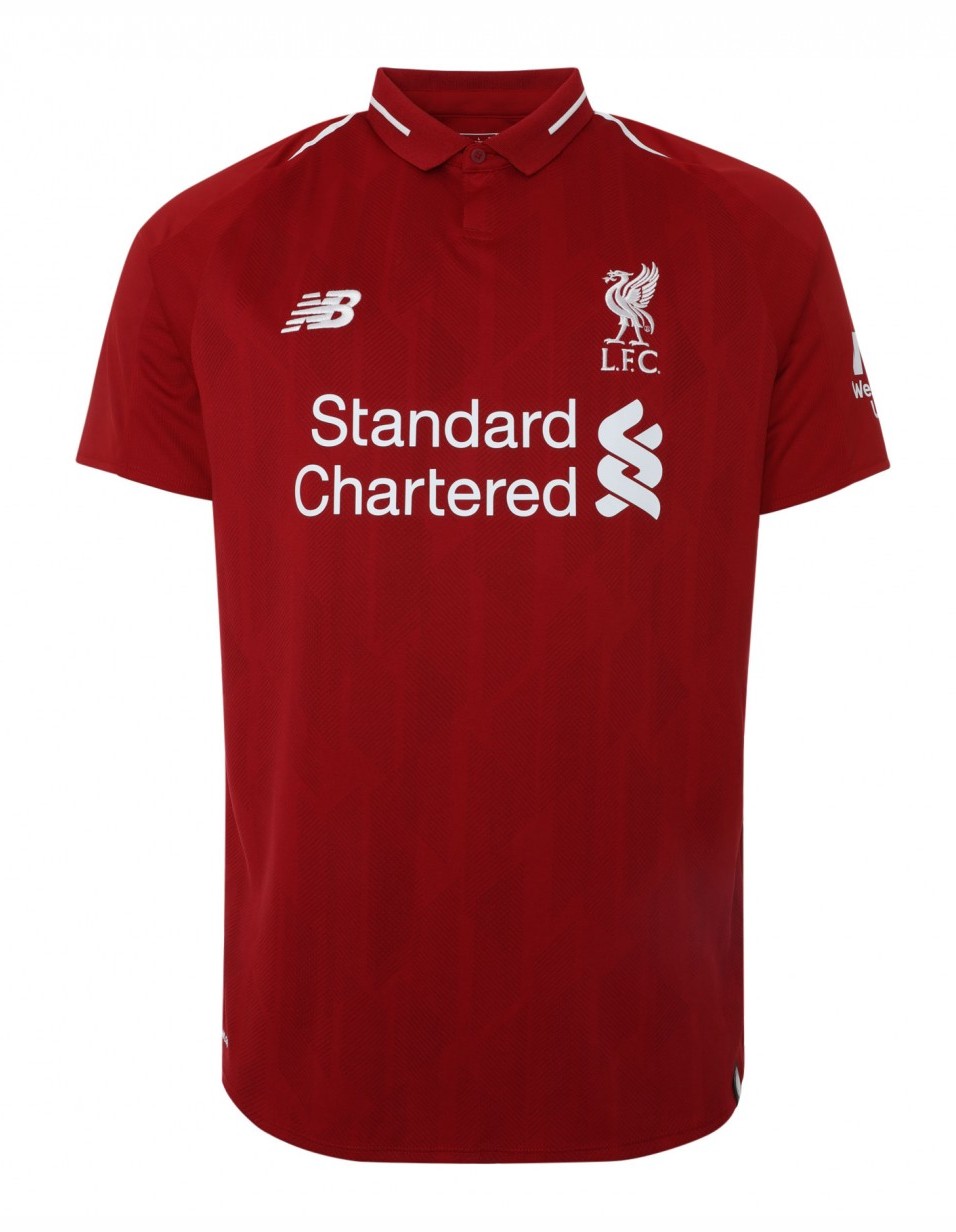Primera equipación de LiverpoolFC 18-19