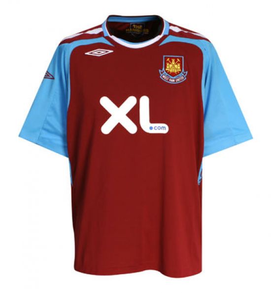 Primera equipación de West Ham United 07-08