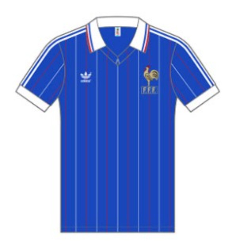 Primera equipación de Francia 1980