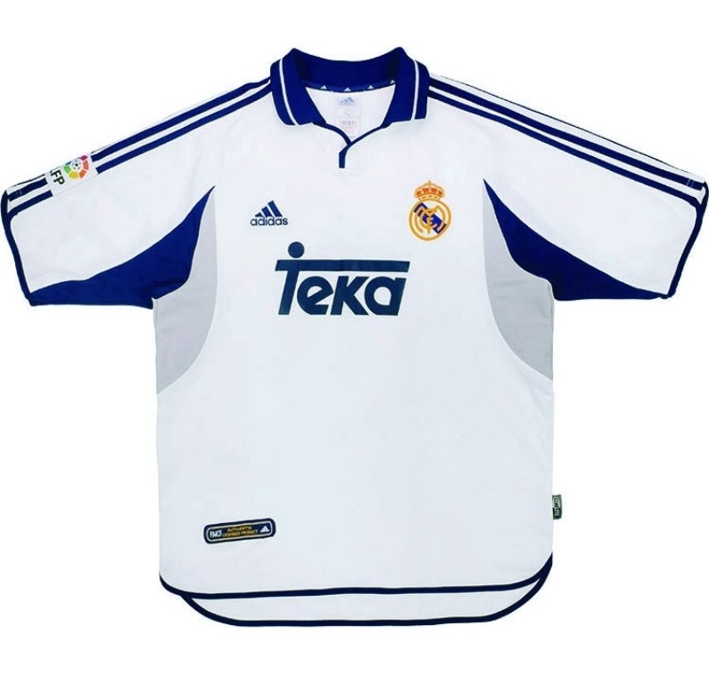 Primera equipación de Real Madrid 00-01