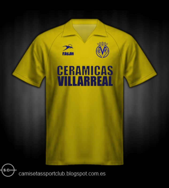 Primera equipación de Villarreal 89-90
