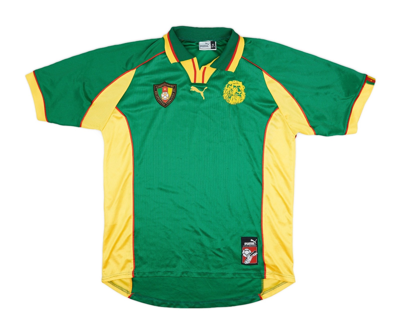 Primera equipación de Camerún 1998