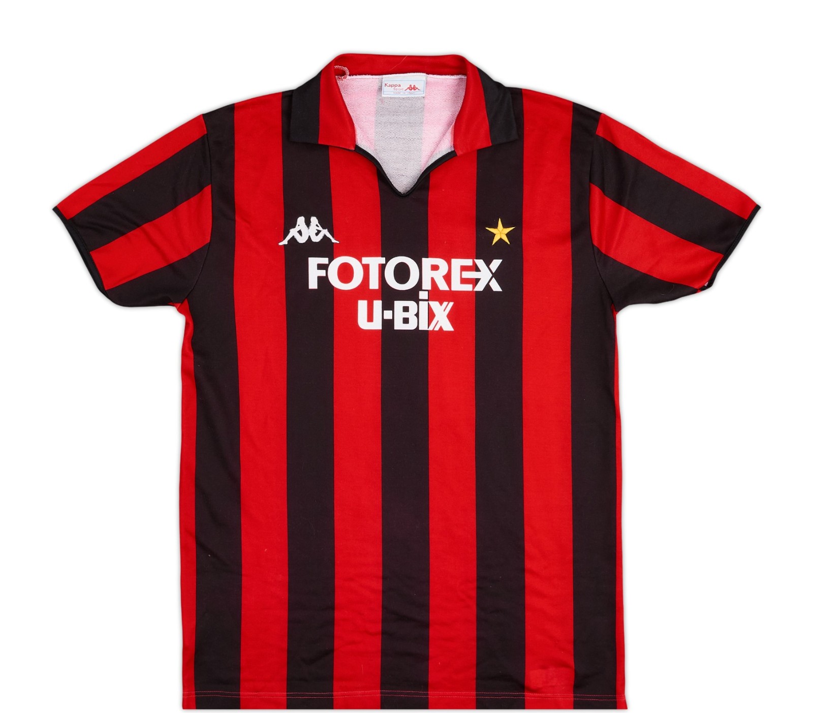 Primera equipación de Milan 86-87