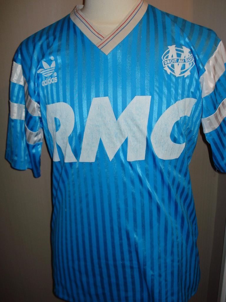 Segunda equipación de Olympique de Marsella 89-90