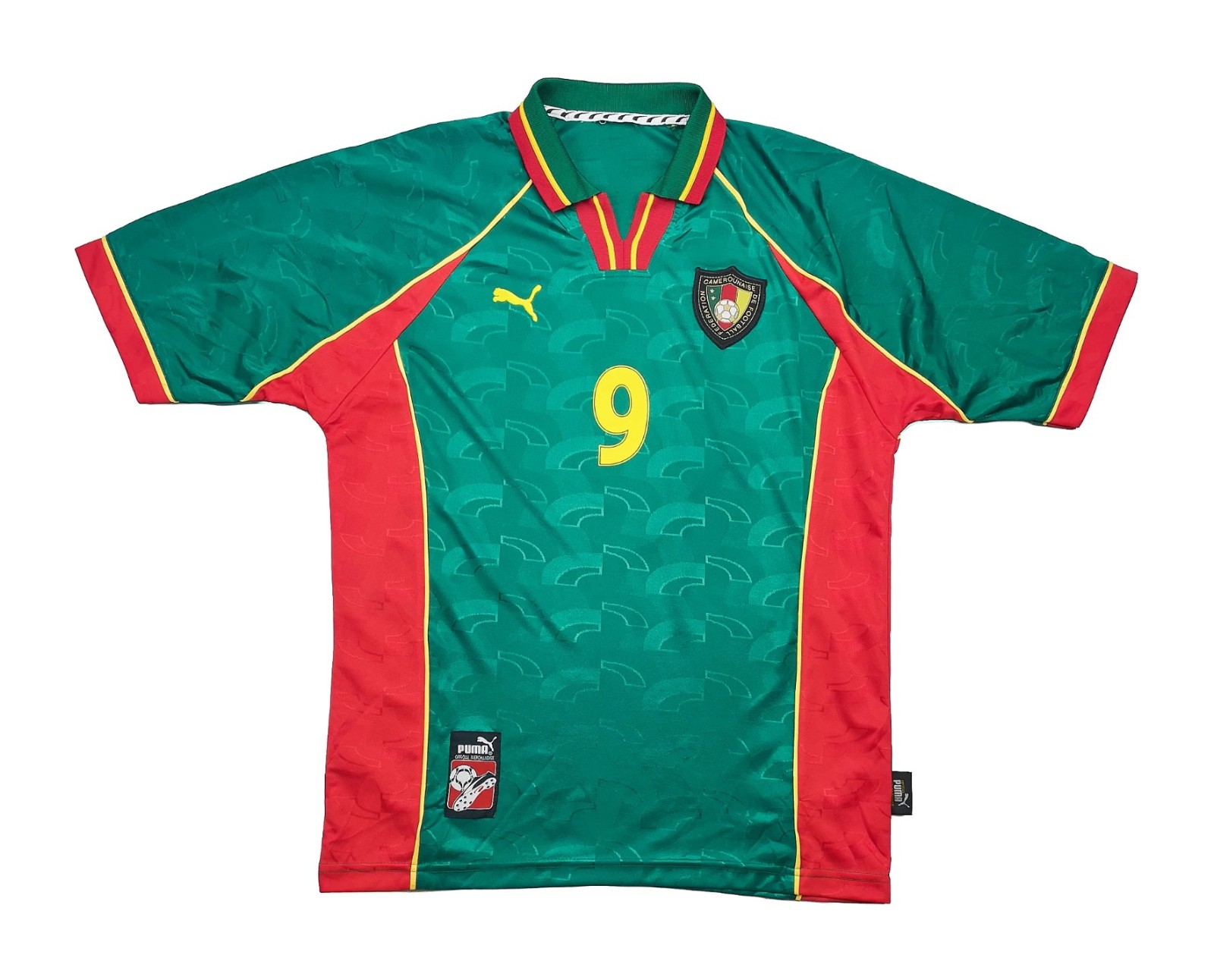 Primera equipación de Camerún 1998