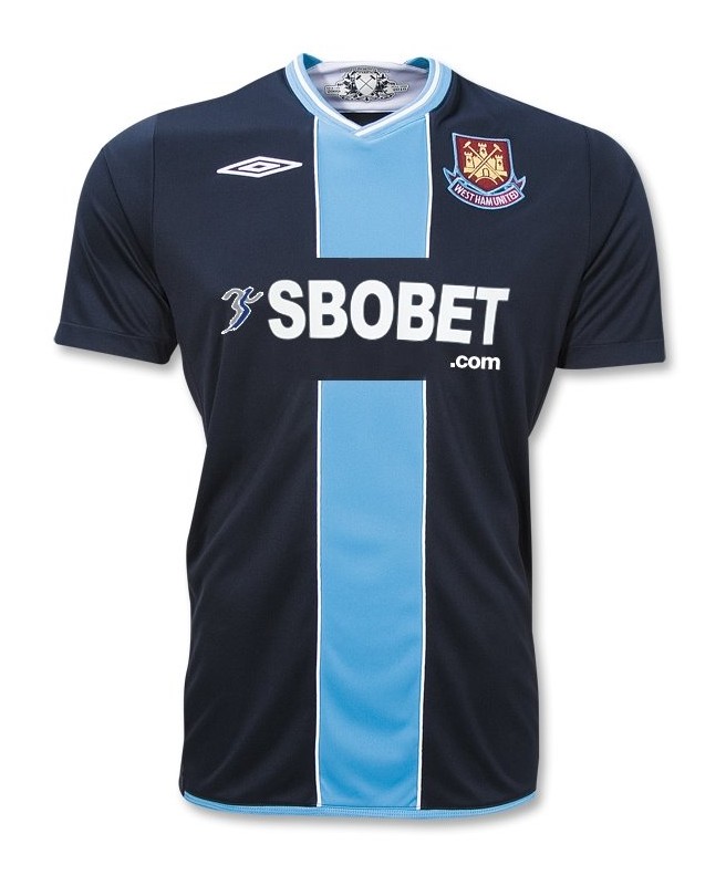 Segunda equipación de West Ham United 09-10