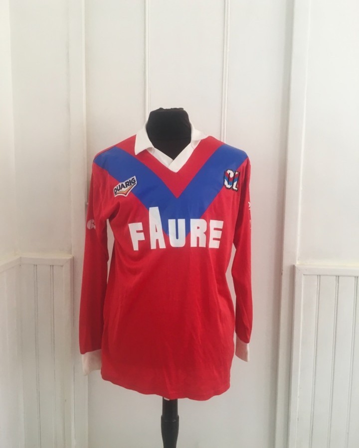 Segunda equipación de Olympique de Lyon 89-90