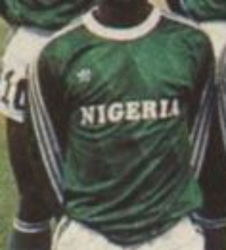 Primera equipación de Nigeria 1986