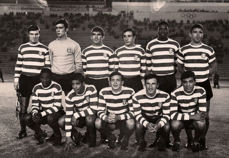 Primera equipación de Sporting de Portugal 66-67