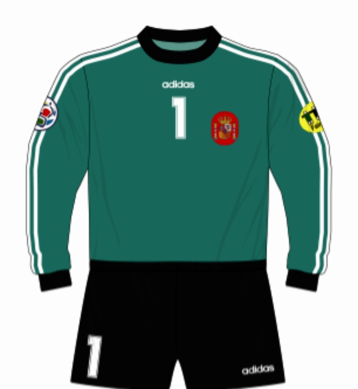 Equipación de portero de España 1996