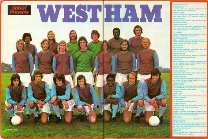 Primera equipación de West Ham United 73-74