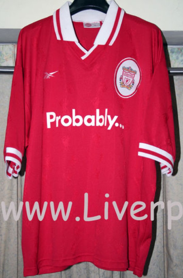 Primera equipación de LiverpoolFC 97-98