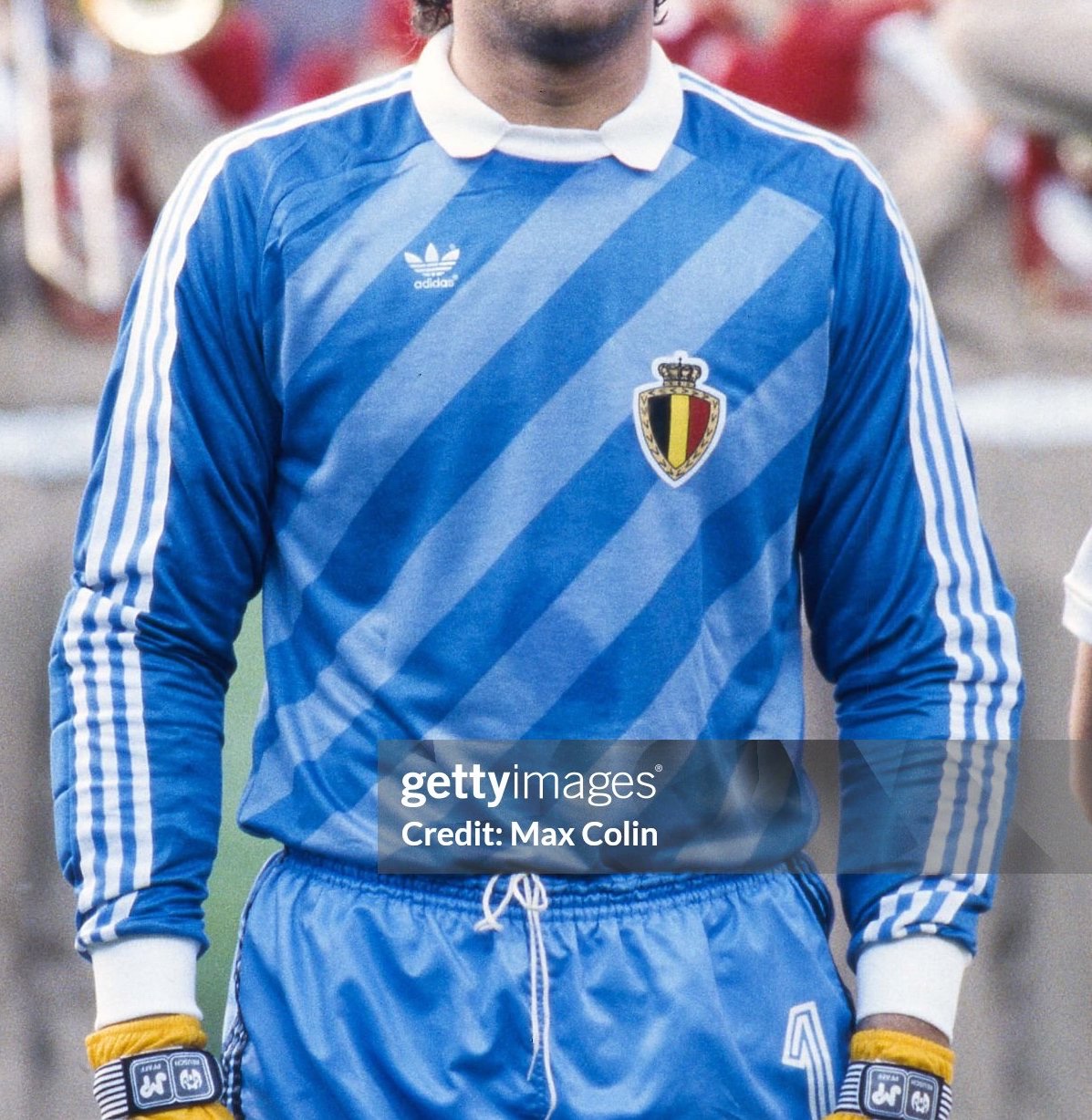 Equipación de portero de Bélgica 1984