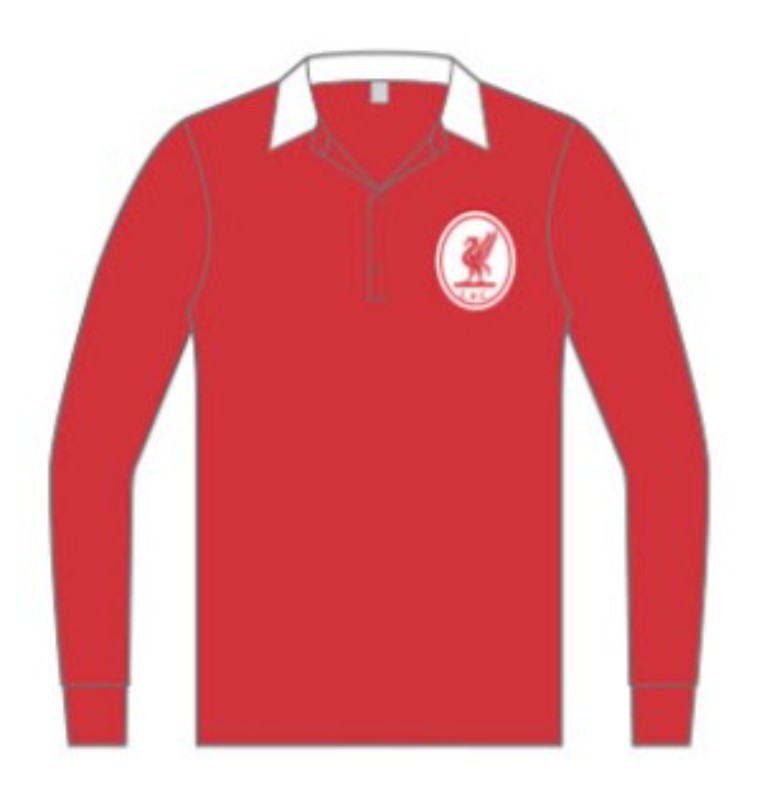 Primera equipación de LiverpoolFC 55-56