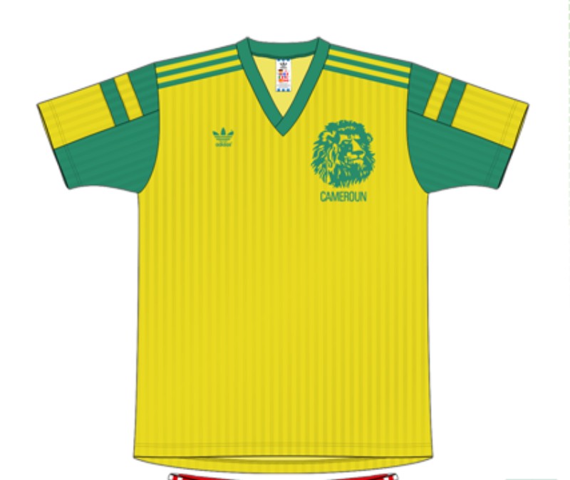 Segunda equipación de Camerún 1990