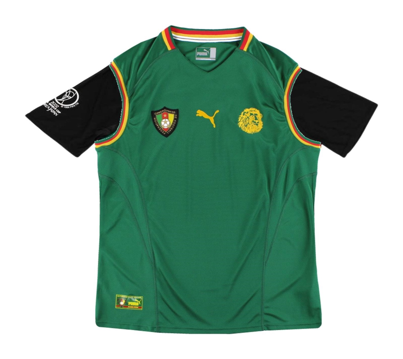 Primera equipación de Camerún 2002