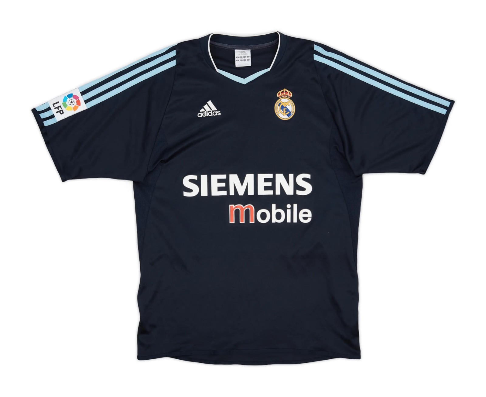 Segunda equipación de Real Madrid 03-04