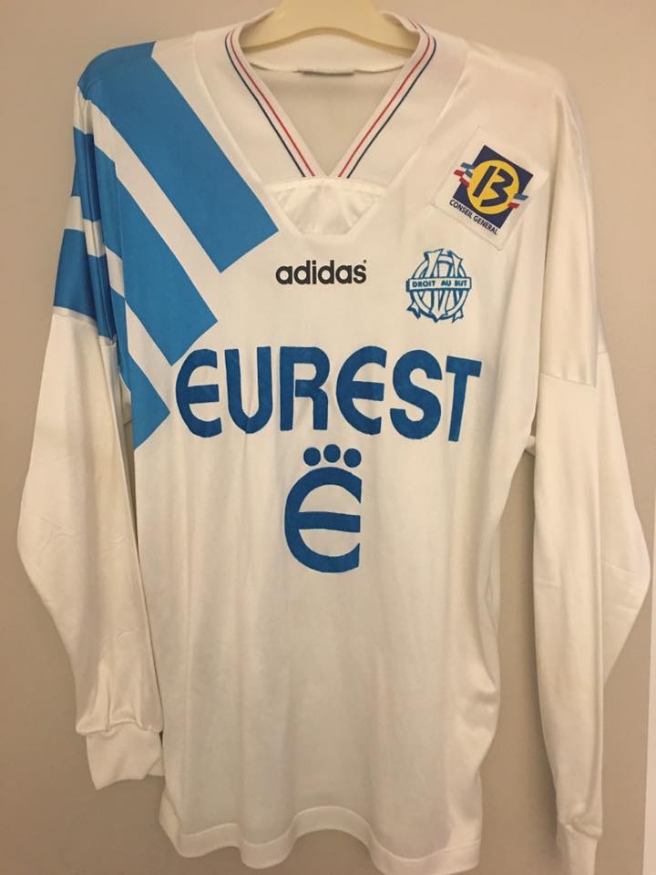 Primera equipación de Olympique de Marsella 93-94